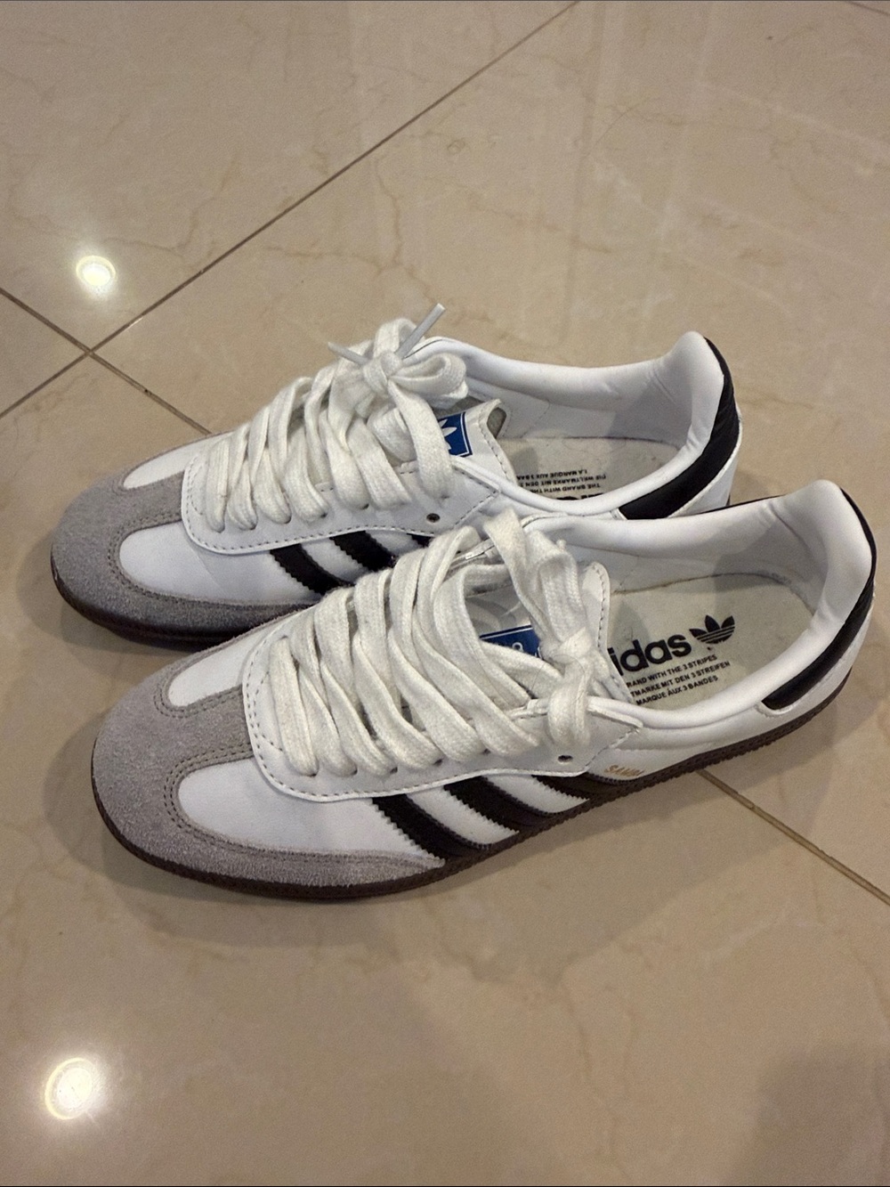 adidas White and Black Sneakers size 6